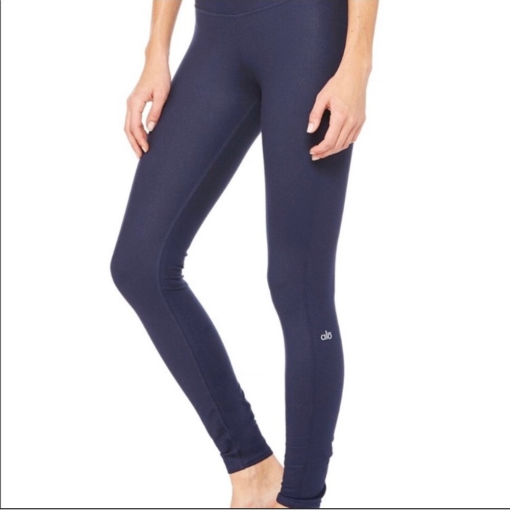 ALO yoga dark blue high-waist leggings